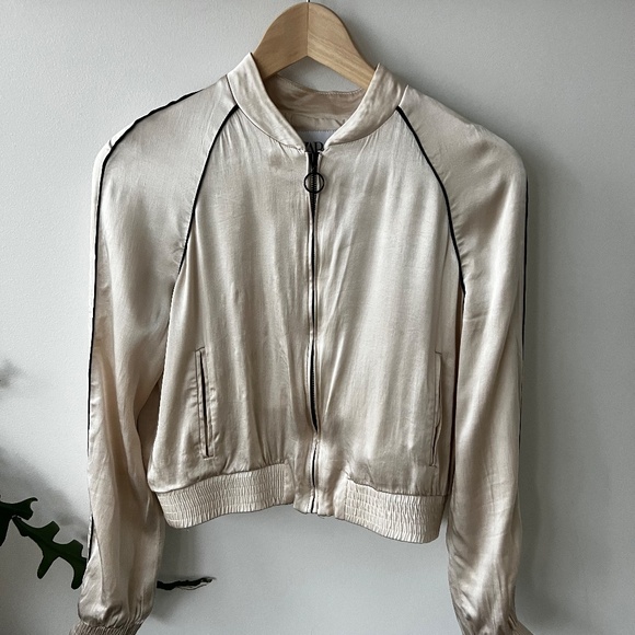 Silk-like Bomber Jacket - Picture 3 of 3